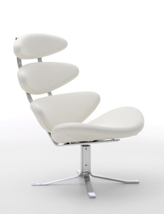 Corona Chair  by Poul M. Volther  1961 (Anilinleder creme)