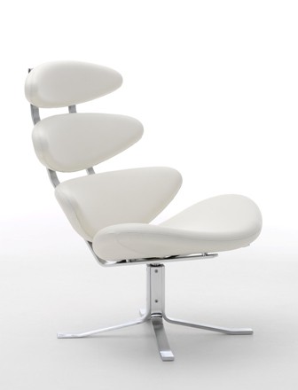 Corona Chair  by Poul M. Volther  1961 (creme anilinleather)