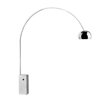 Floorlamp Arco by Achille Castiglioni 1962 (black Marble)