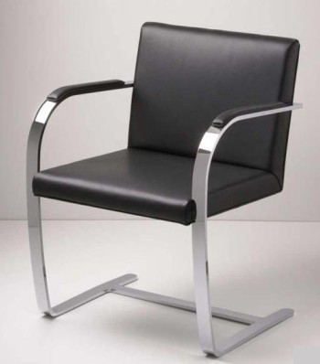 Brno Chair by Ludwig Mies van der Rohe 1929 (black anilinleather)