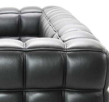 armchair Kubus by Joseph Hoffmann Vienna 1918 (black anilinleather)