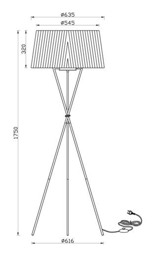 Stehleuchte Tripode G5 1997 (weiß)