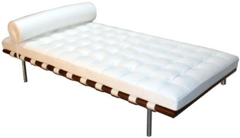 Daybed Barcelona von Mies van der Rohe 1929 (Anilinleder dunkelbraun)