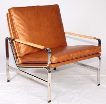 Sessel FK6720 - Easy Chair by Fabricius & Kastholm 1968 (Anilinleder creme)