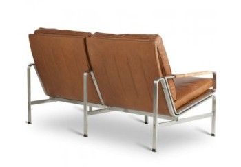 Sofa FK6720 - Zweisitzer by Fabricius & Kastholm 1965 (Anilinleder schwarz)