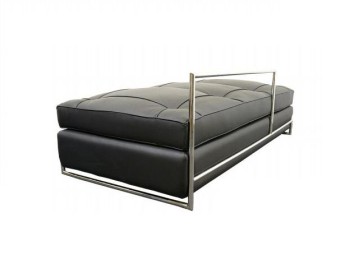 Daybed by Eileen Gray 1925 (Anilinleder schwarz)