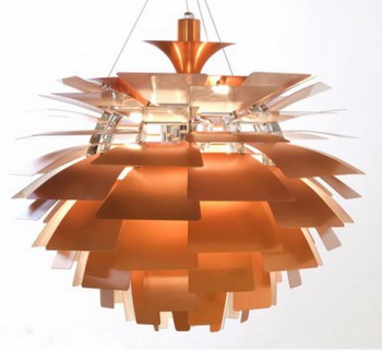 Artichoke Pendelleuchte in Kupfer by Poul Henningsen 1958 (72 cm)