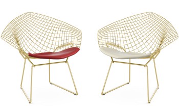 Wire chair by Harry Betoia 1948 (gold)