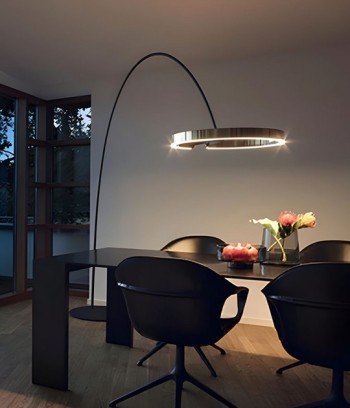 Floorlamp LED Mito Style chrome or gold