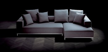 Ecksofa Yves inspired by Rodolfo Dordoni (Anilinleder schwarz)