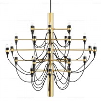 Kronleuchter 2097 by Gino Sarfatti 1958 Edition in Gold (30 Glühbirnen)
