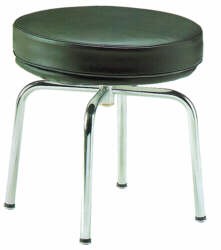 Swivel stool LC8 by Le Corbusier 1929 (red anilinleather)