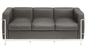 Sofa 3 seat LC2  (dark-brown anilinleather)