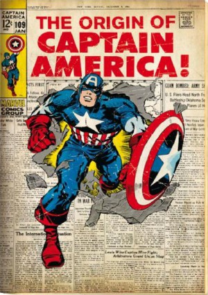 Captain America retro cover comic