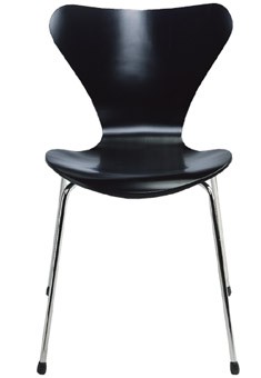 Stuhl Nr. 3107 by Arne Jacobsen (Buche schwarz)