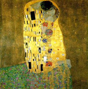 Gustav Klimt The Kiss  Art Nouveau 1908