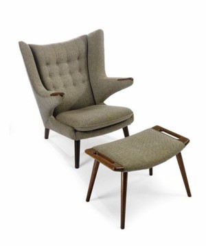 Papa Bear Chair by Hans J. Wegner 1951 (beige wool)