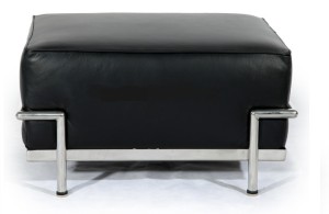 Ottoman LC3 by Le Corbusier (black anilinleather)