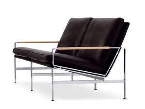 Sofa FK6720 - Zweisitzer by Fabricius & Kastholm 1965 (Anilinleder schwarz)