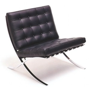 Loungechair Barcelona by Mies van der Rohe 1929 darkbrown anilinleather