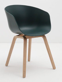 About A Chair AAC22 by Hee Welling darkgreen polypropylene (darkgreen polypropylene )