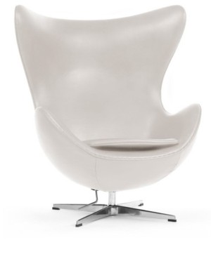 Eggchair by Arne Jacobsen 1956 (white anilinleather)