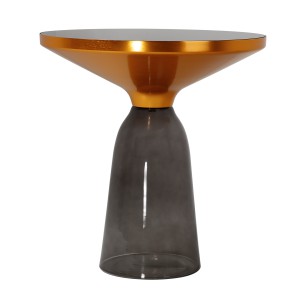 Bell Table Sidetable  grey glass