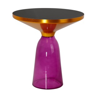 Bell Table Sidetable purple glass