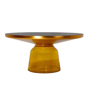 Bell Table Coffetable with glasstop  2012 yellow glas / gold (yellow glas)