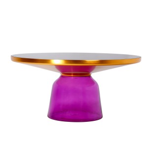 Bell Table Coffetable purple glass (purple glass)