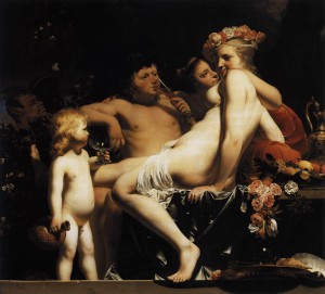 Caesar van Everdingen Bacchus mit Nymphen und Amor 1660