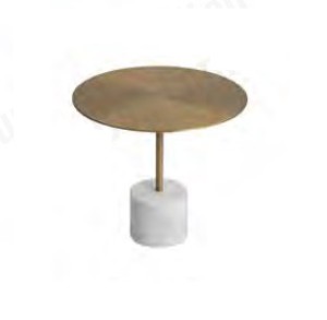 Calibre Sidetable marble - brass