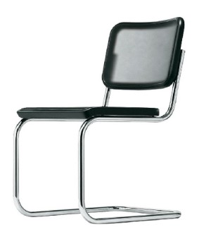 Chair Cesca with mesh seat and back by Marcel Breuer 1928 black beechwood