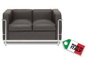 Sofa Zweisitzer LC2 in Leder