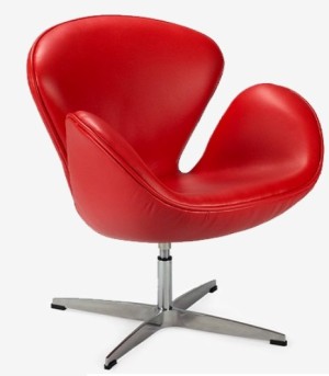 Swanchair by Arne Jacobsen 1958 (red anilinleather)