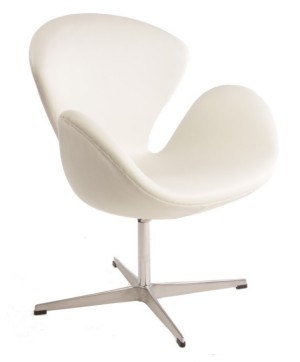Swanchair by Arne Jacobsen 1958 (white anilinleather)