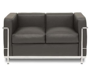 Sofa Zweisitzer LC2  (Anilinleder schwarz)