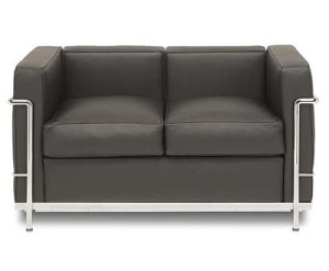 Sofa Zweisitzer LC2 (Anilinleder weiss)