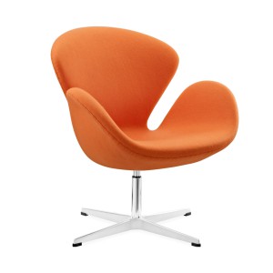 Swanchair by Arne Jacobsen 1958 (orange cashmere)