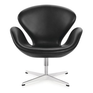Swanchair by Arne Jacobsen 1958 (black anilinleather)