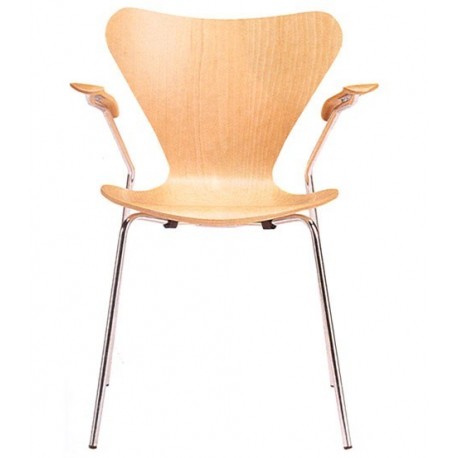 Armchair Nr. 3107 by Arne Jacobsen (beechwood white)