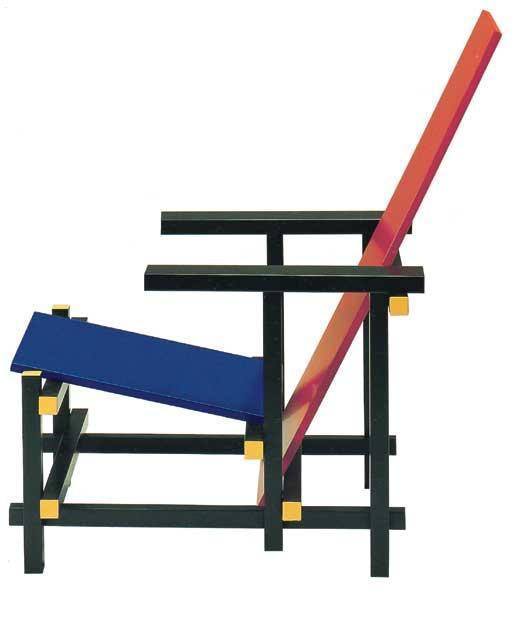 Berlin Chair Misure Sedia Rietveld Sedia Rietveld Red&Blue Chair