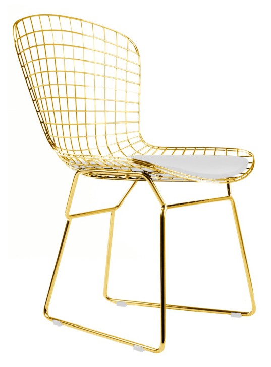 Wire Chair by Harry Bertoia 1948 (Gold)