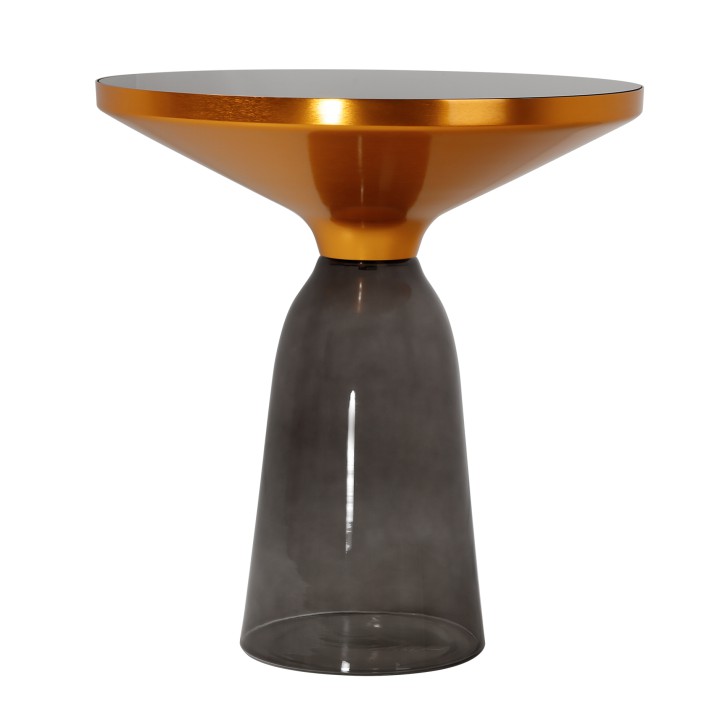 Beistelltisch Bell Table Sidetable Glas grau