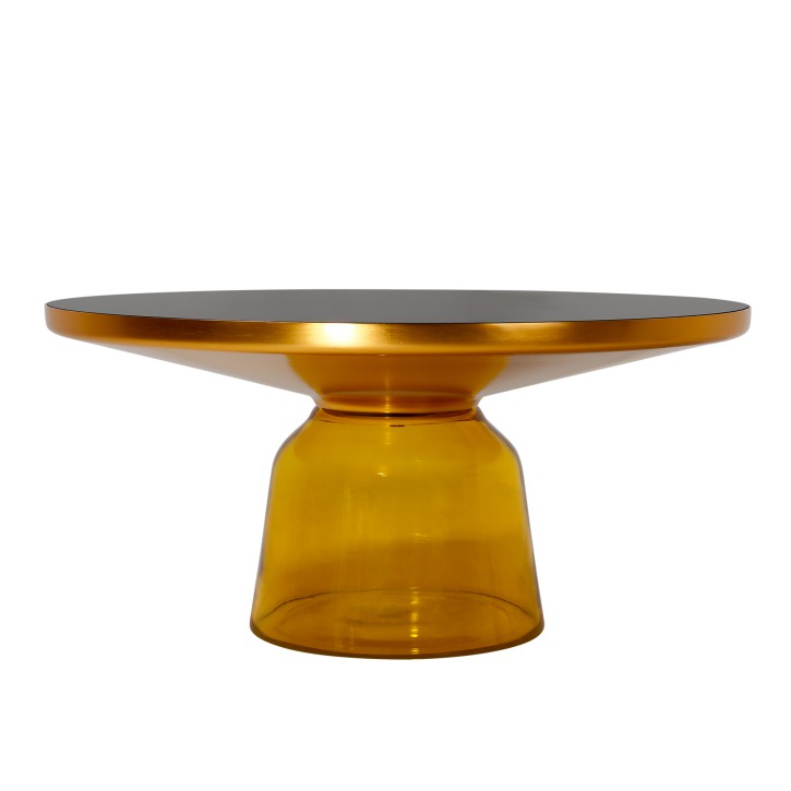 Couchtisch Bell Table mit Glasplatte  (Glas gelb)