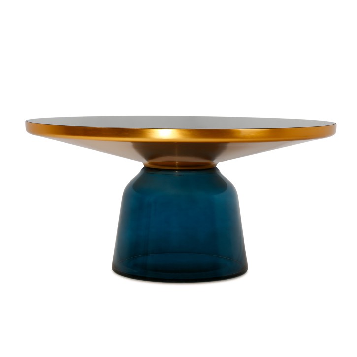 Couchtisch Bell Table Coffetable  Glas blau (Glas blau)