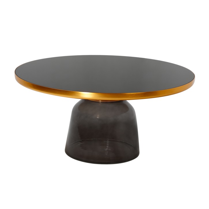 Couchtisch Bell Table mit Glasplatte  (Glas grau)