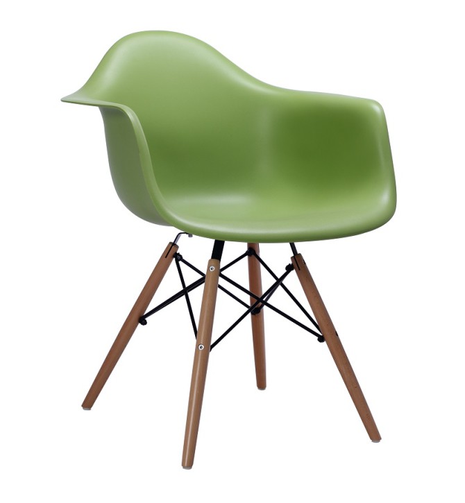 DAW Armchair by Charles Eames 1948 (Polypropylen olive)