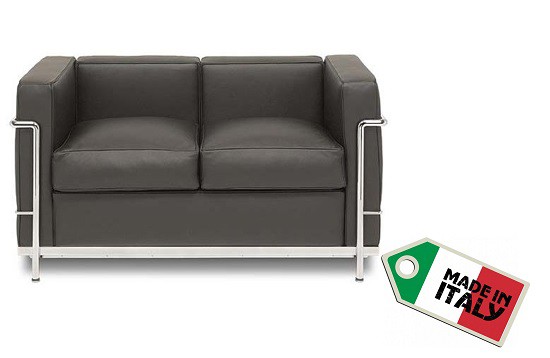 Sofa Zweisitzer LC2 (Anilinleder cognac)