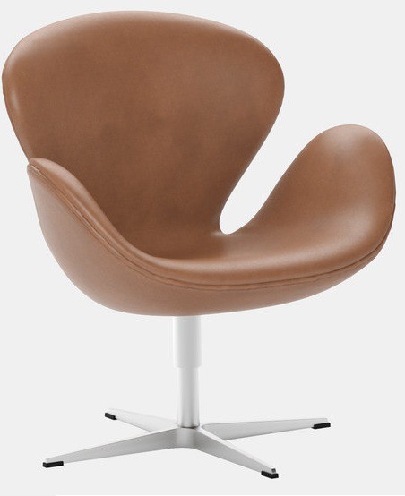 Swanchair by Arne Jacobsen 1958 (Anilinleder cognac)